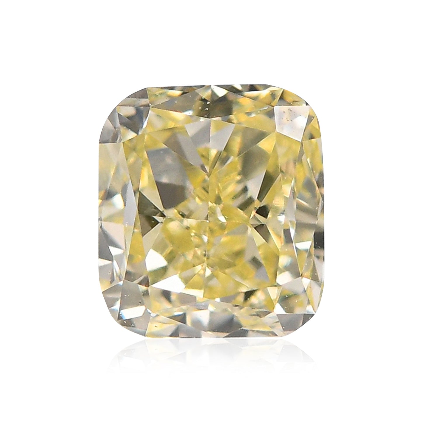0,48 Karat Fancy Yellow Cushion Diamond (VS1)