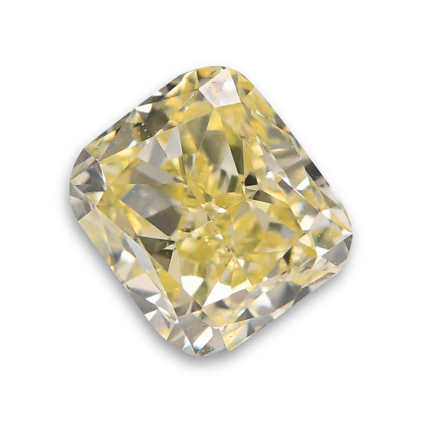 0,48 Karat Fancy Yellow Cushion Diamond (VS1)