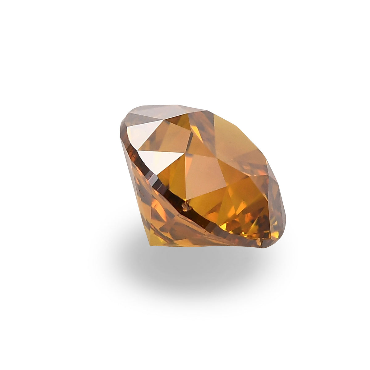 1,00 Karat Fancy Deep Yellowish Orange Runder Brillanter Diamant SI2 GIA