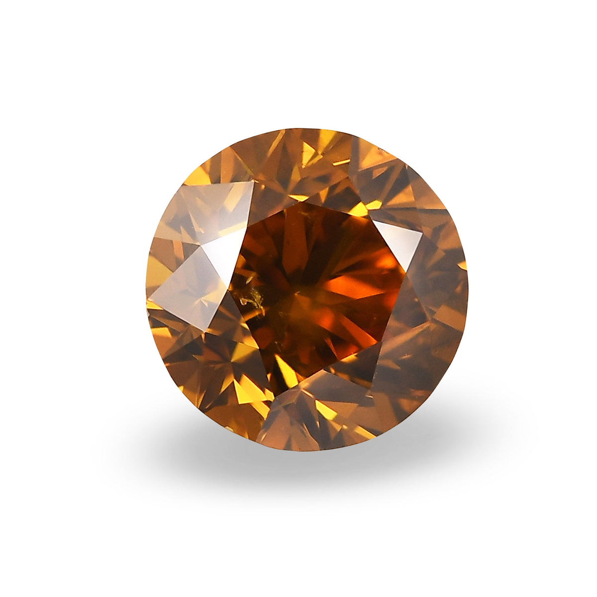 1,00 Karat Fancy Deep Yellowish Orange Runder Brillanter Diamant SI2 GIA