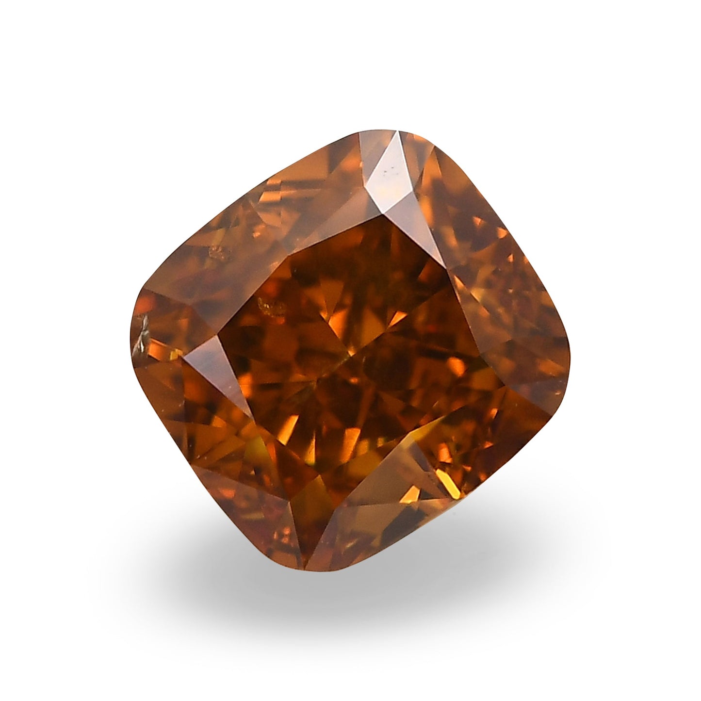 1.01 Carat Fancy Deep Yellowish Orange Cushion Diamond SI2 GIA