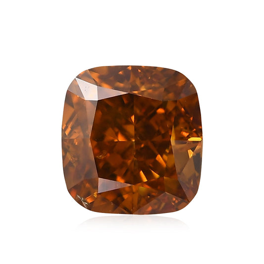 1,01 Karat Fancy Deep Yellowish Orange Cushion Diamond SI2 GIA