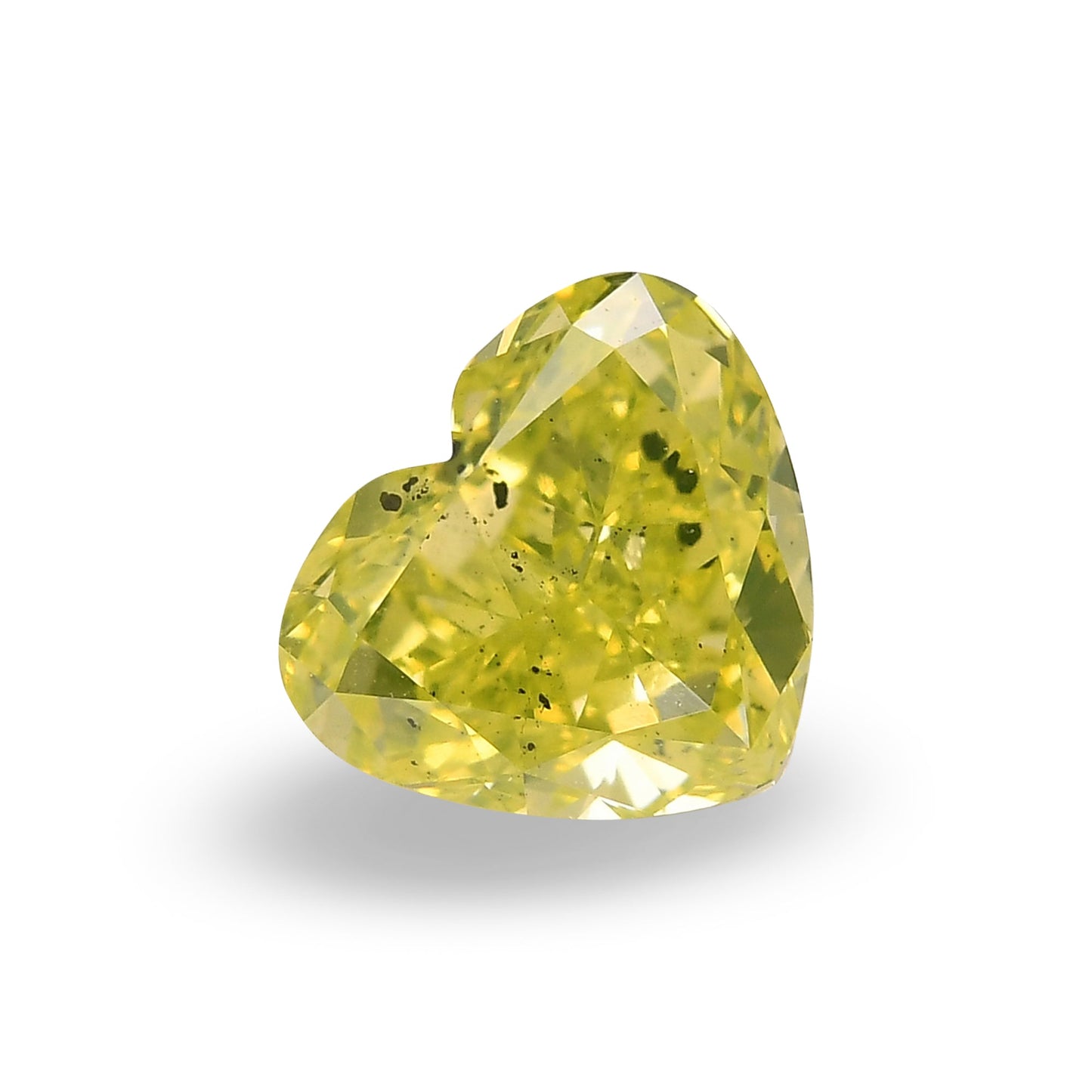 3,01 Karat Fancy Intense Greenish Yellow Heart Diamond GIA