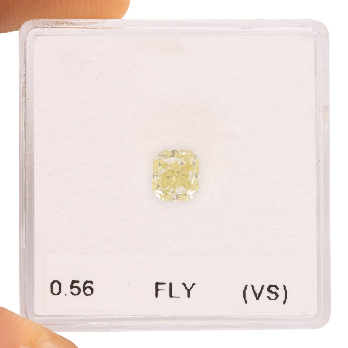 0.56 Carat Fancy Light Yellow Radiant Diamond (VS)