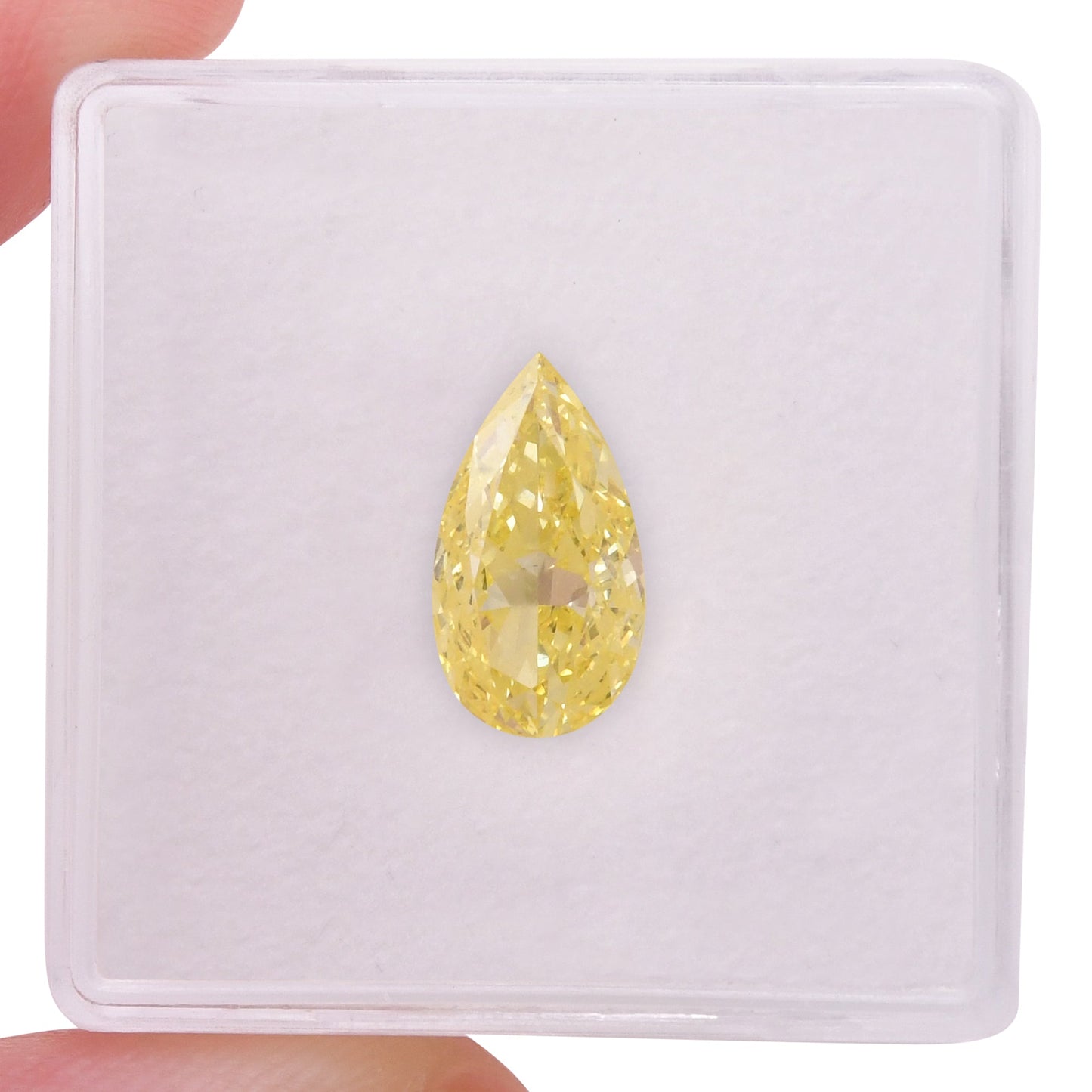 2,00 Karat Fancy Intense Yellow Pear Diamond VS1 GIA
