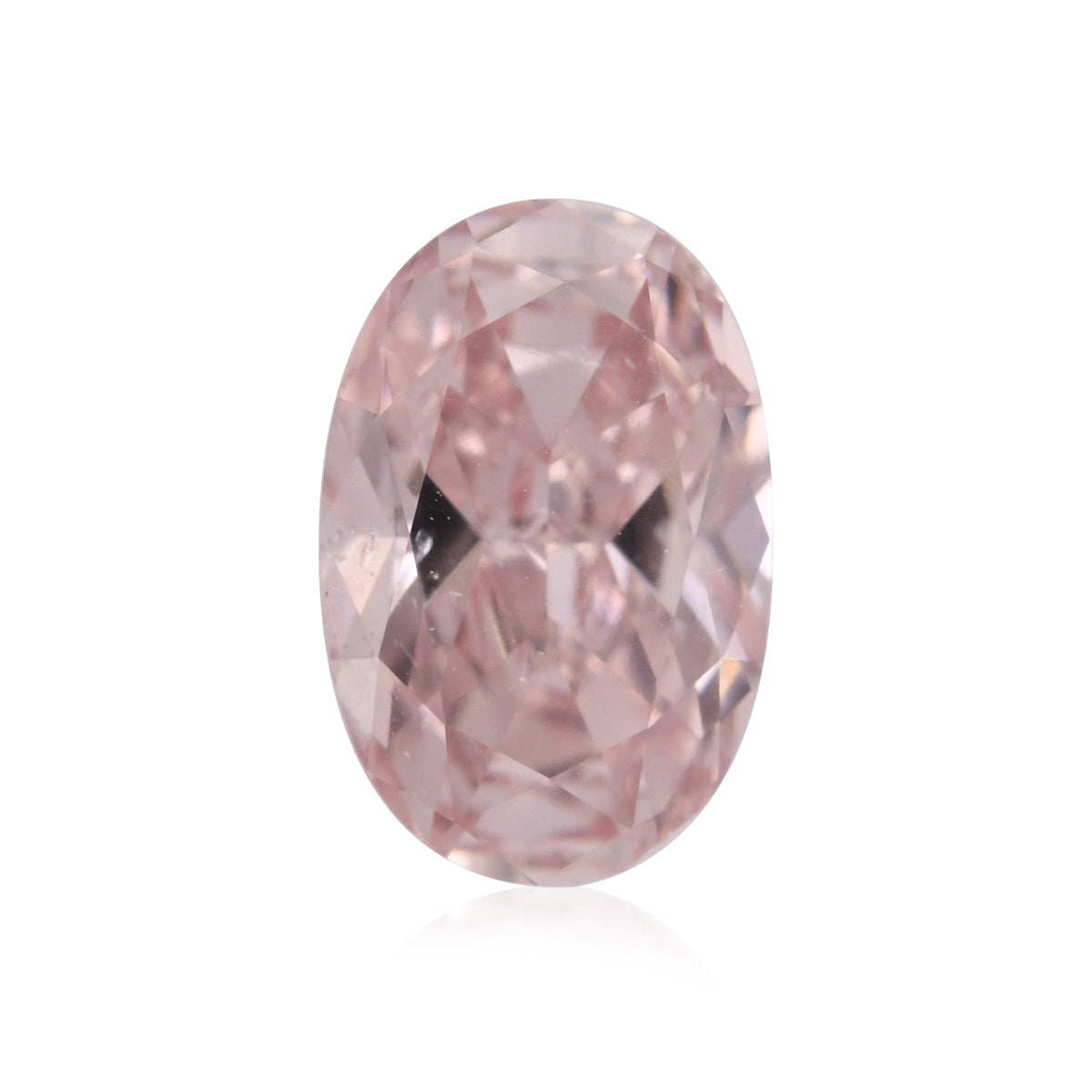0.72 Carat Fancy Orangy Pink Oval Diamond SI2 GIA