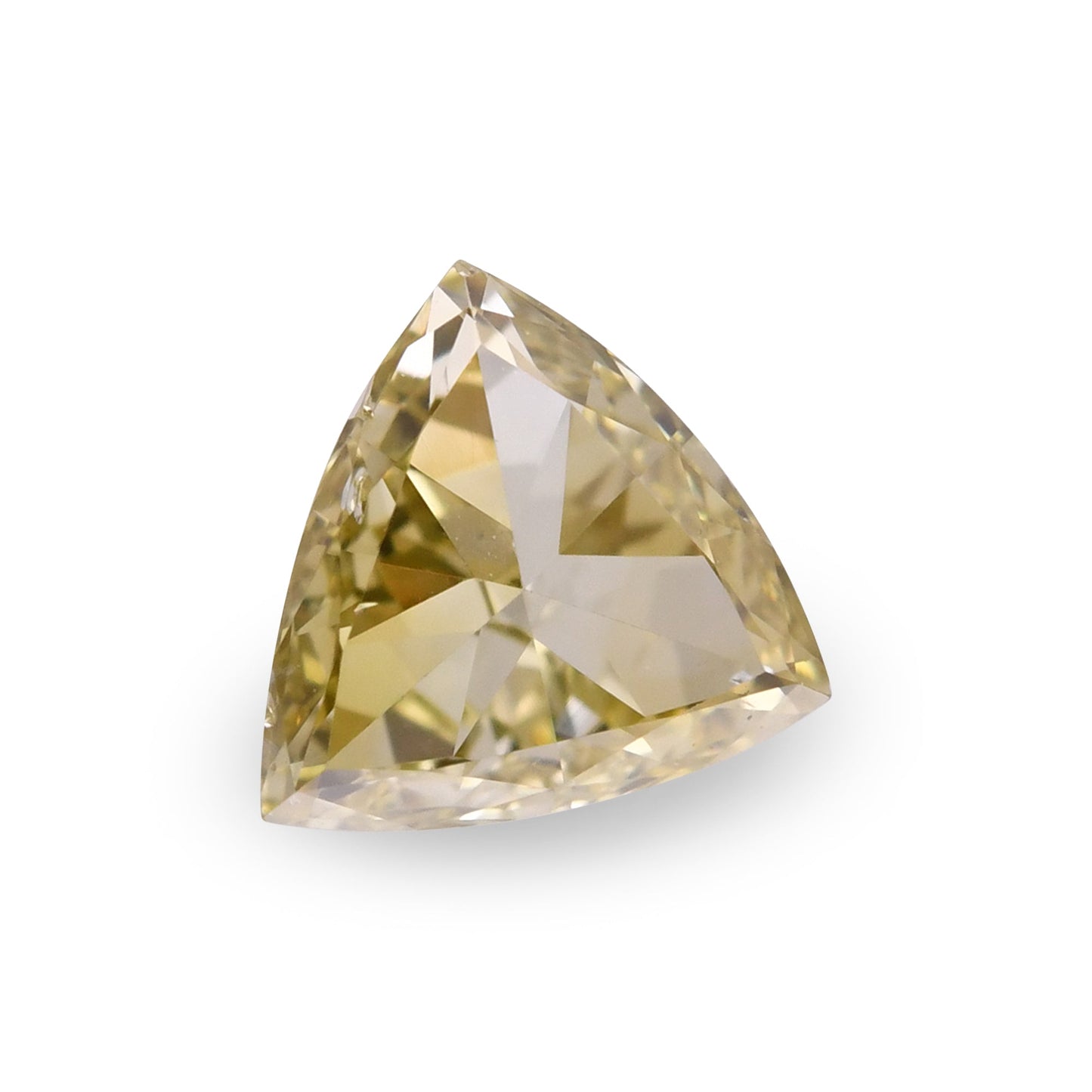 0,19 Karat Fancy Brownish Greenish Yellow Triangle Diamond SI2 GIA