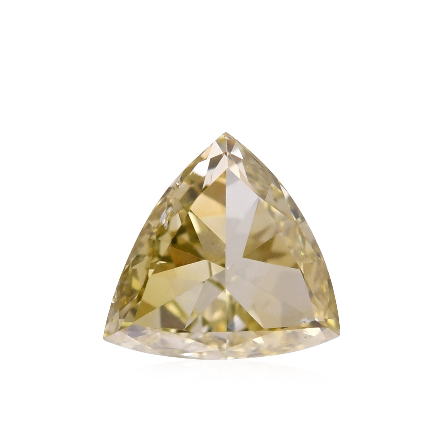 0,19 Karat Fancy Brownish Greenish Yellow Triangle Diamond SI2 GIA