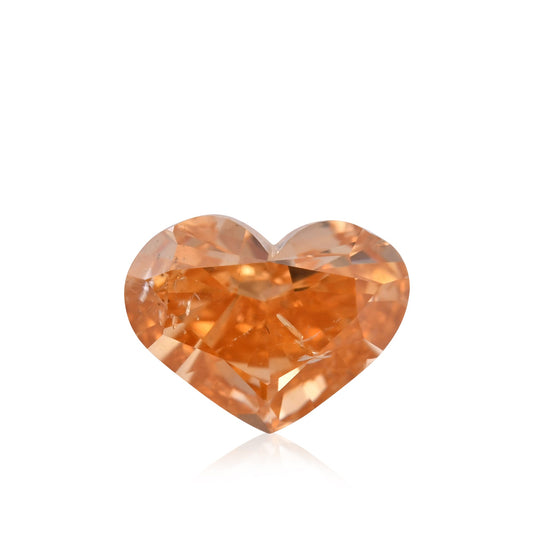 0,43 Karat Fancy Intense Orange HEART Diamant (I1) GIA