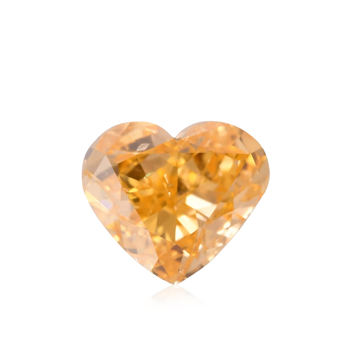 0,50 Karat Fancy Vivid Yellowish Orange Heart Diamant SI2 GIA