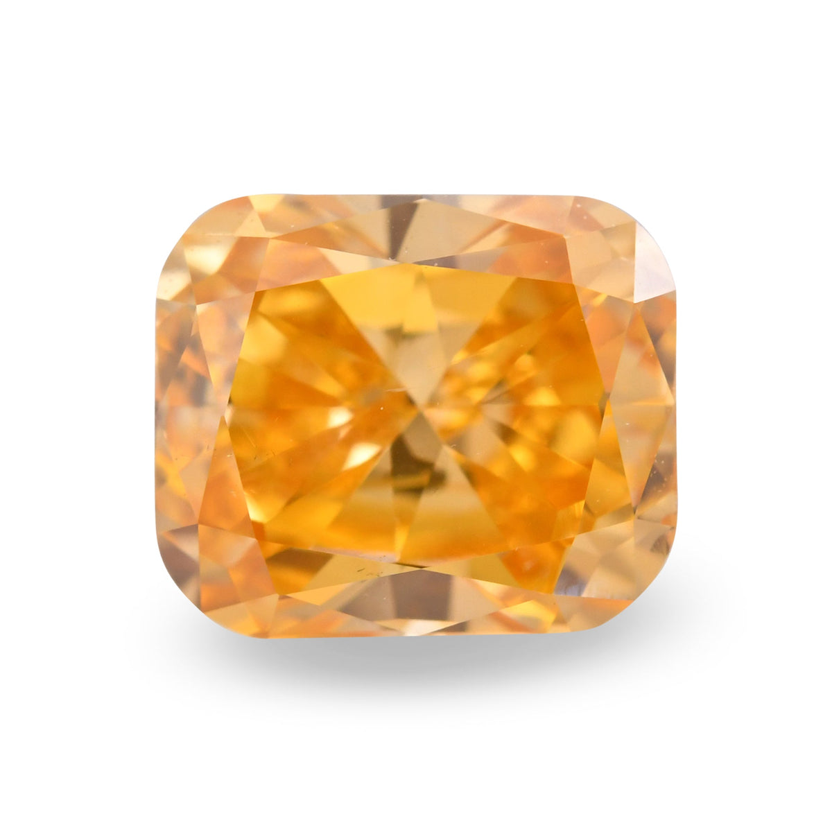 0,76 Karat Fancy Vivid Yellowish Orange Cushion Diamond SI1 GIA