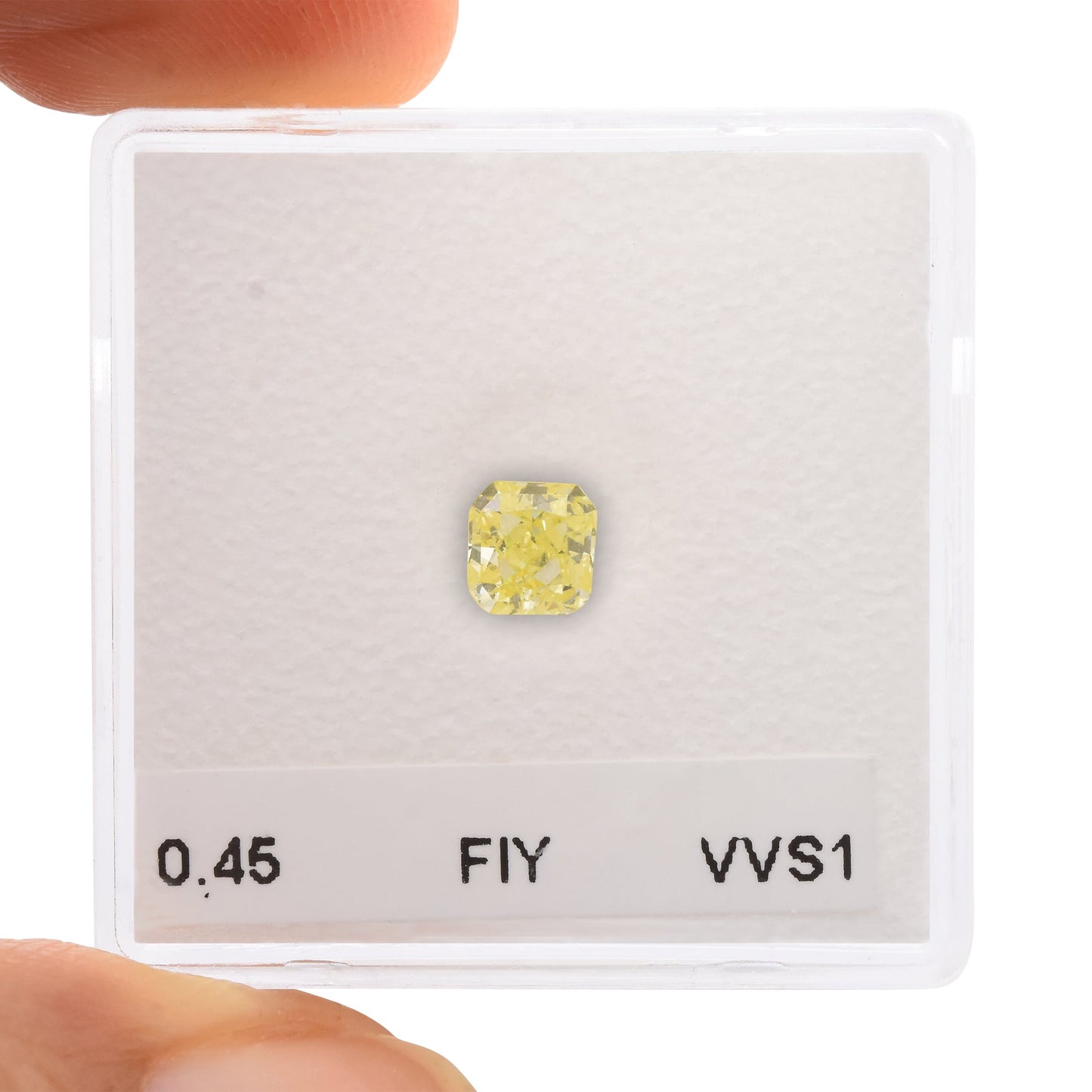0,45 Karat Fancy Intense Yellow Radiant VVS1 IGI