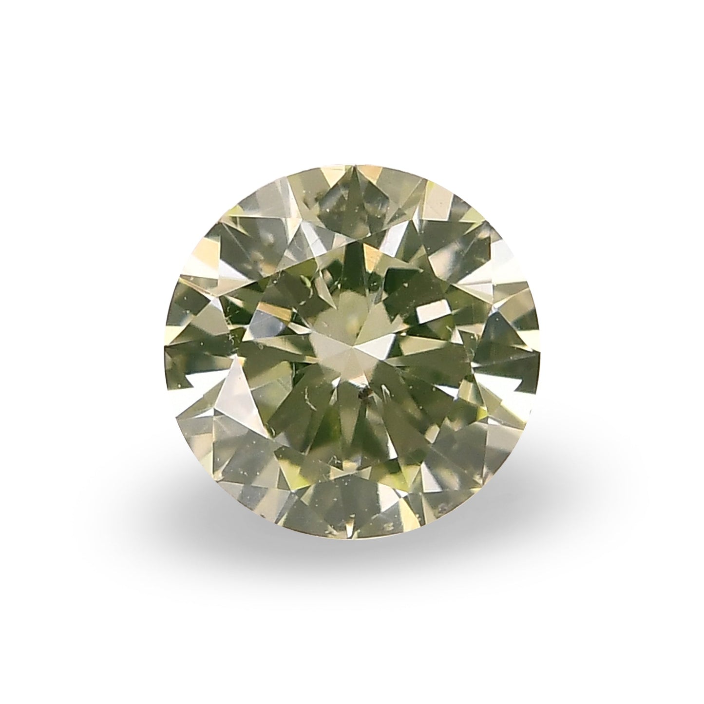 0,52 Karat hellgrün-gelber runder Brillantdiamant SI1 GIA