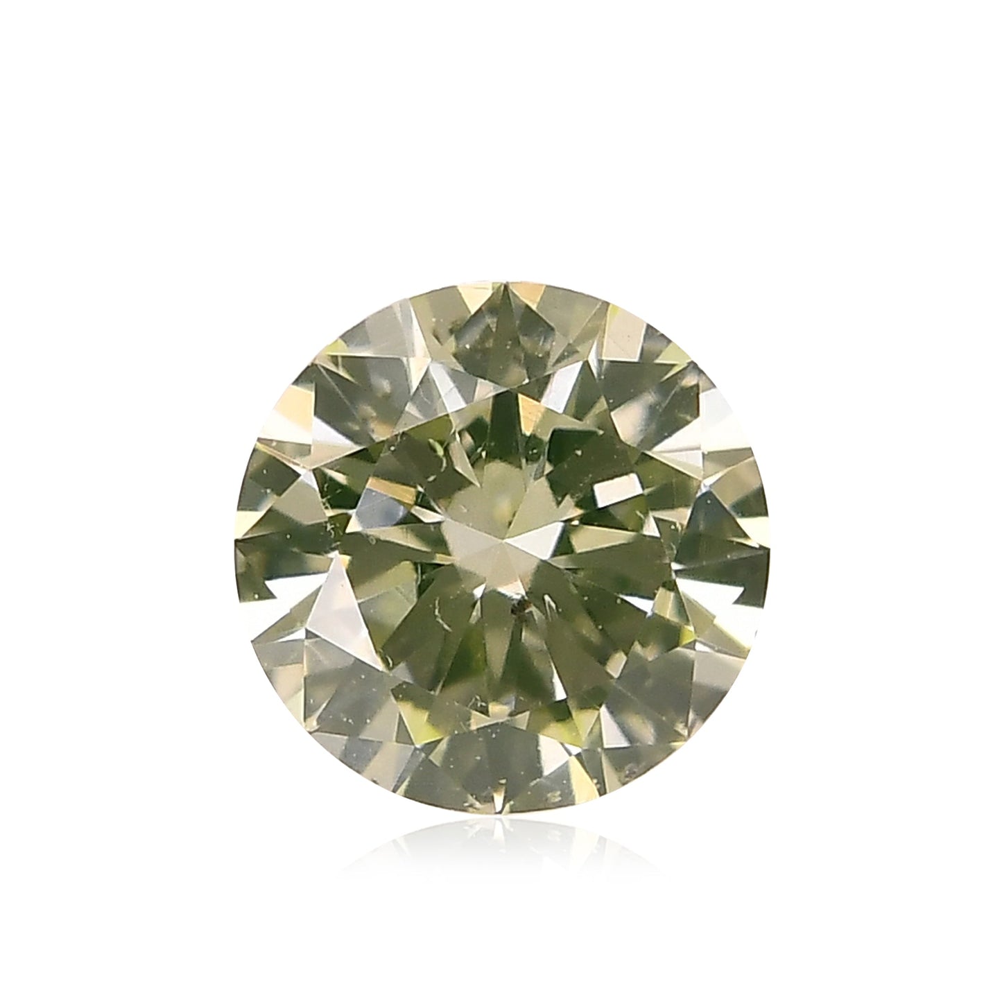 0,52 Karat hellgrün-gelber runder Brillantdiamant SI1 GIA