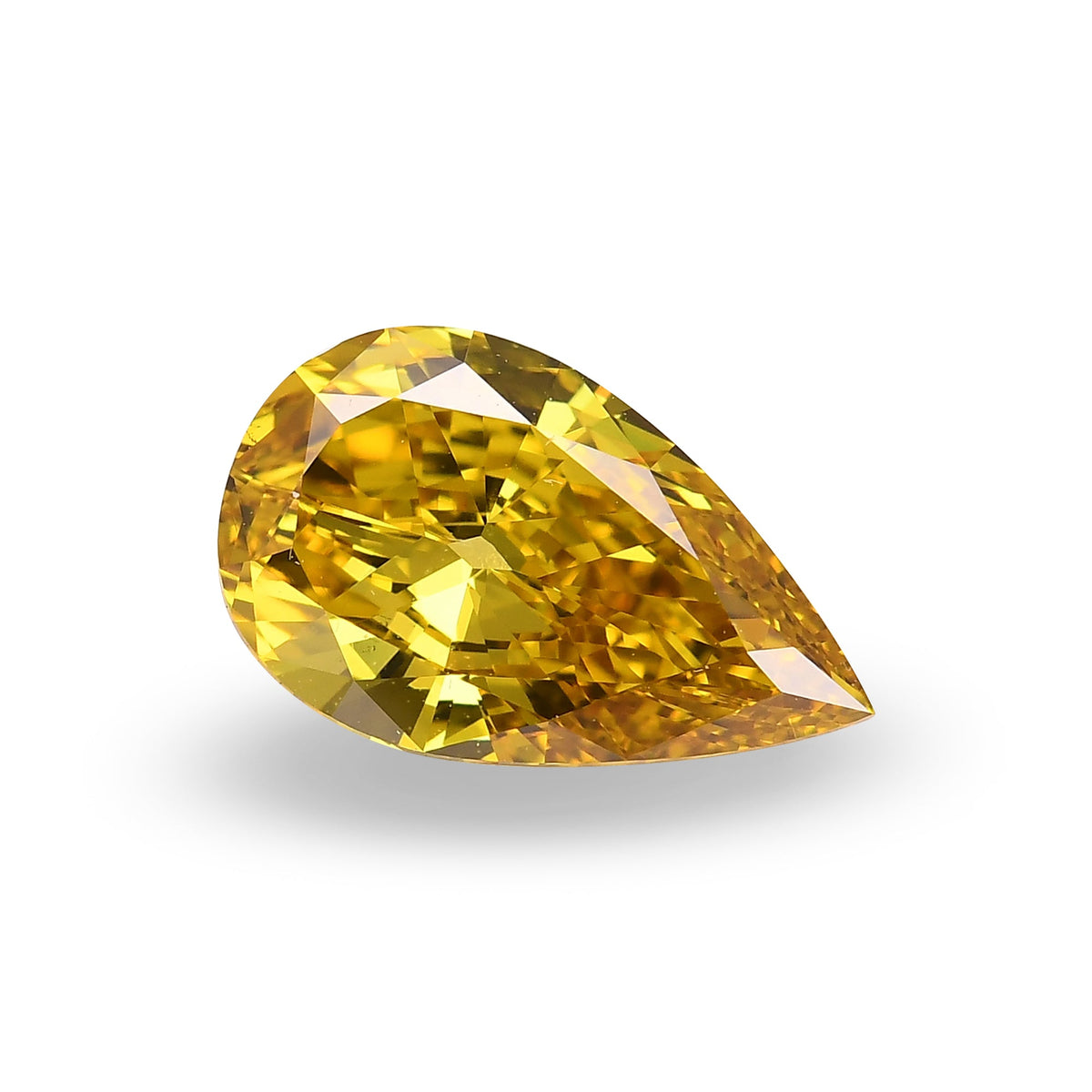 2.01 Carat Fancy Deep Yellow Pear Diamond VS2 GIA