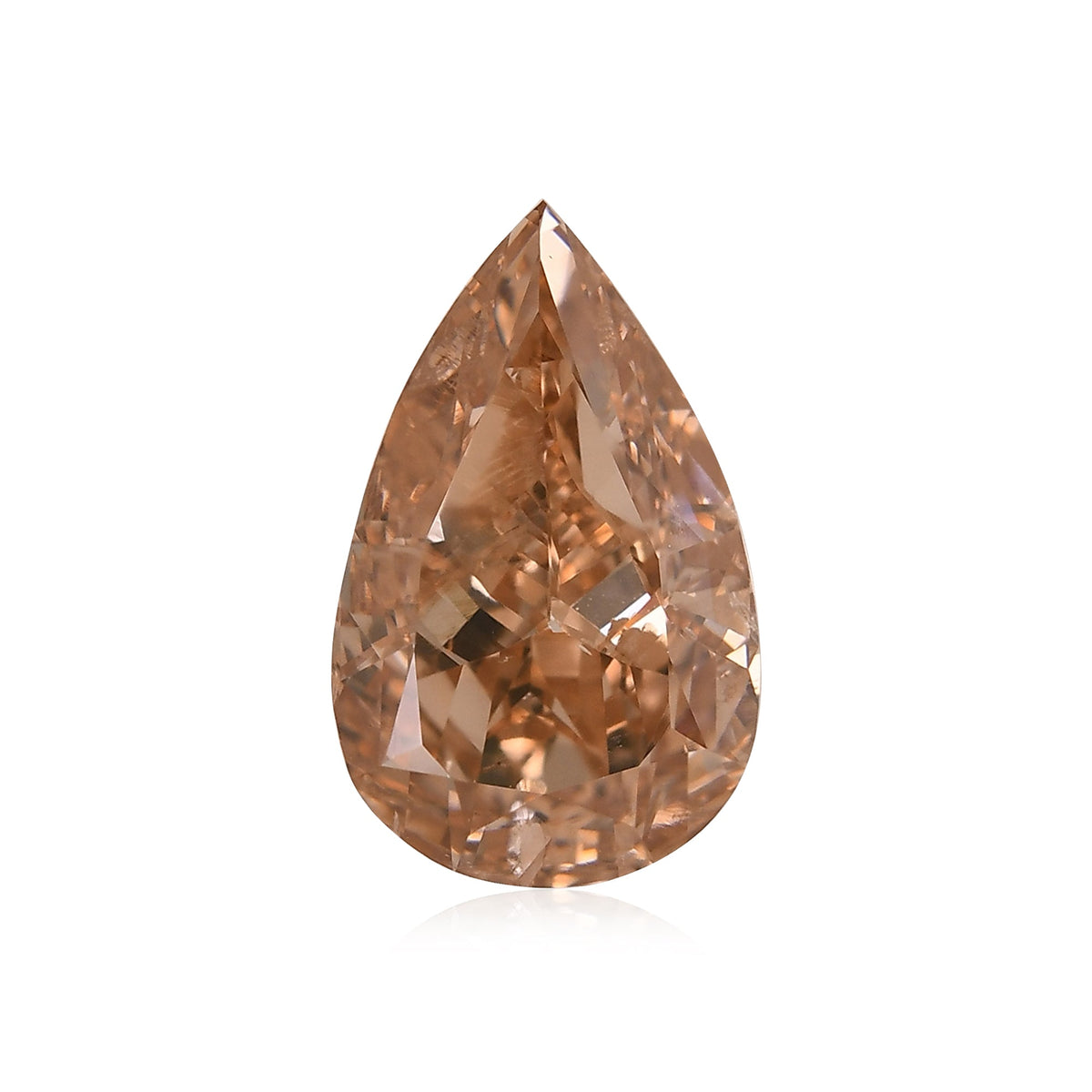 3,05 Karat Fancy Brownish Orange Birnenförmiger Diamant (I1) GIA