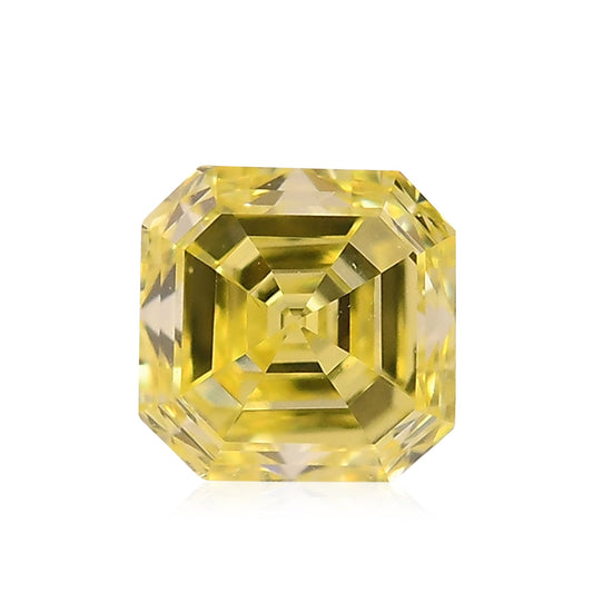 0,51 Karat Fancy Intense Yellow Asscher Diamant (VS)
