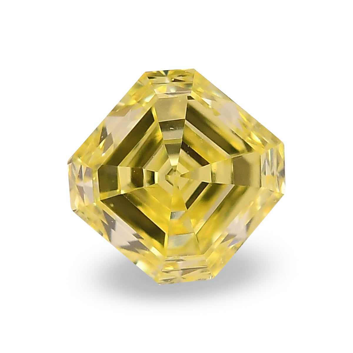 0,51 Karat Fancy Intense Yellow Asscher Diamant (VS)