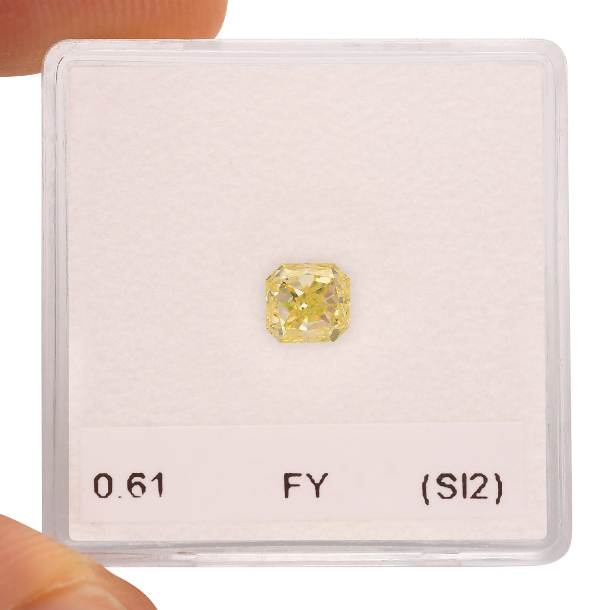 0.61 Carat Fancy Yellow Radiant Diamond (SI2)