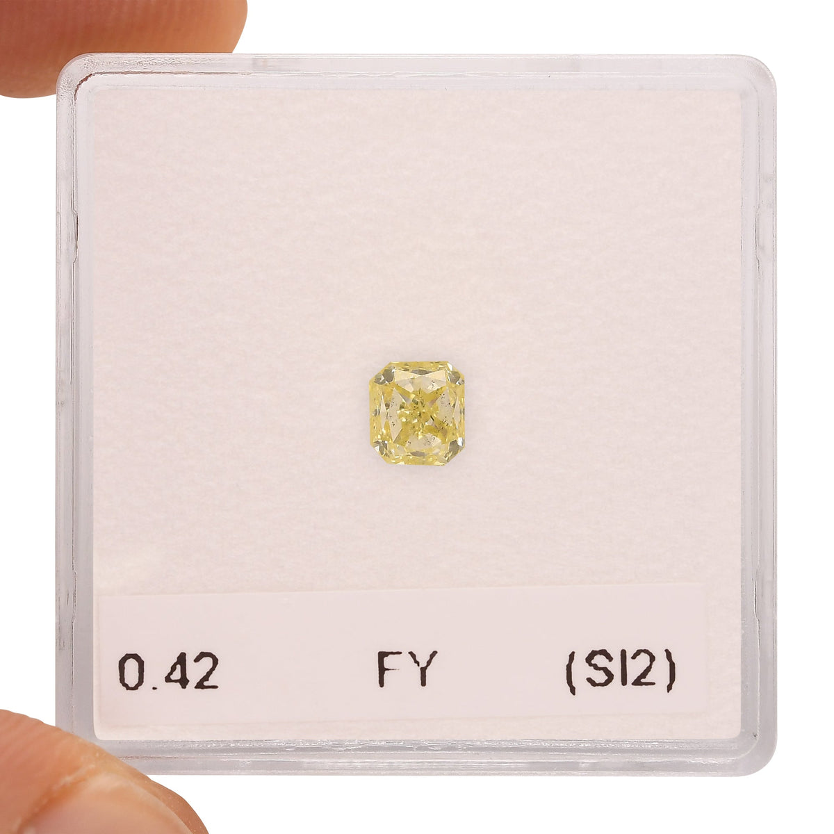 0.42 Carat Fancy Yellow Radiant Diamond (SI2)