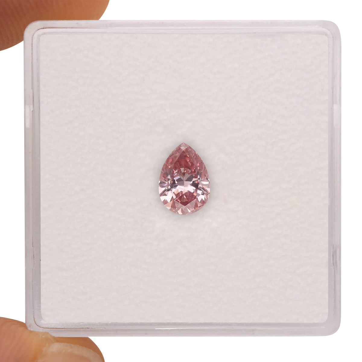 0,49 Karat Fancy Intense Pink Birnenförmiger Argyle-Diamant SI1 GIA