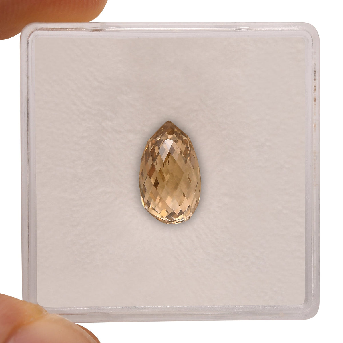 3,00 Karat Fancy Brown Yellow Briolette Diamant GIA