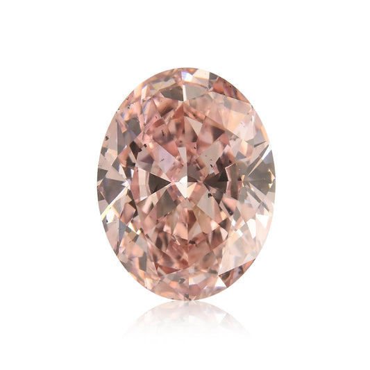 0.65 Carat Fancy Orangy Pink Oval Diamond SI1 GIA & ARGYLE