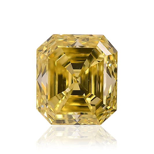 0,70 Karat Fancy Intense Yellow Emerald Diamond VS1 GIA