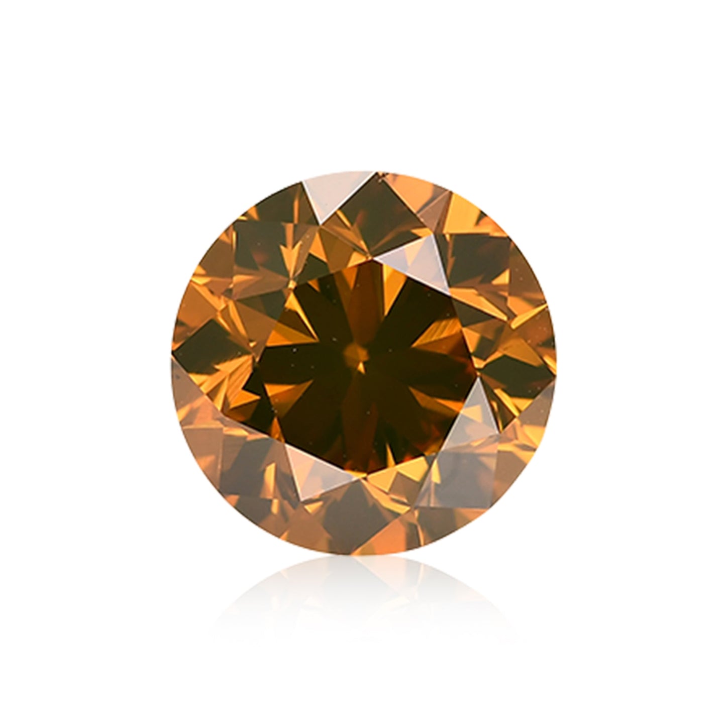 2,51 Karat, Fancy Deep Brownish Yellowish Orange, runder Brillant, VS2, GIA