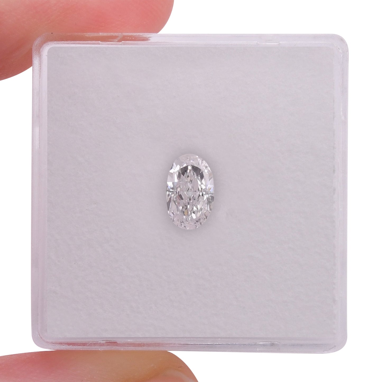 0.56 Carat Faint Pink Oval Diamond IF GIA
