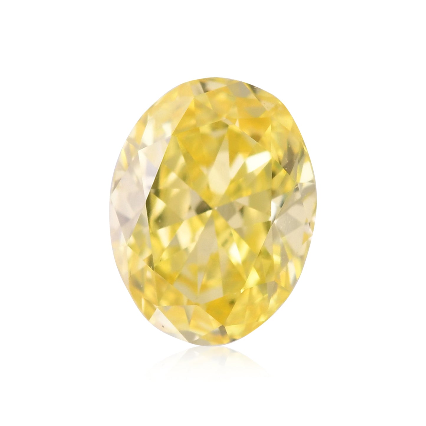 0,40 Karat Fancy Intense Yellow Oval Diamond VVS2 GIA