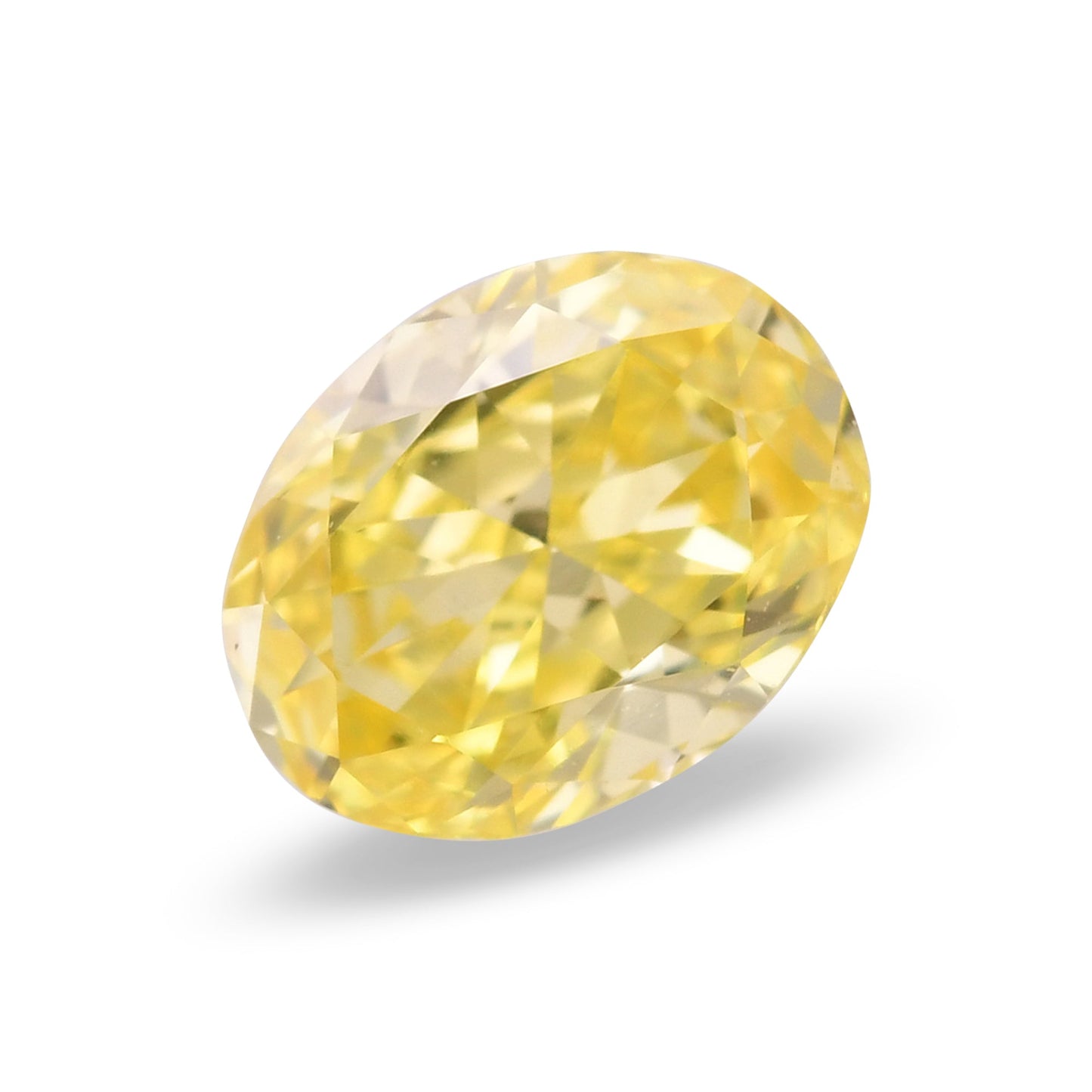 0,40 Karat Fancy Intense Yellow Oval Diamond VVS2 GIA