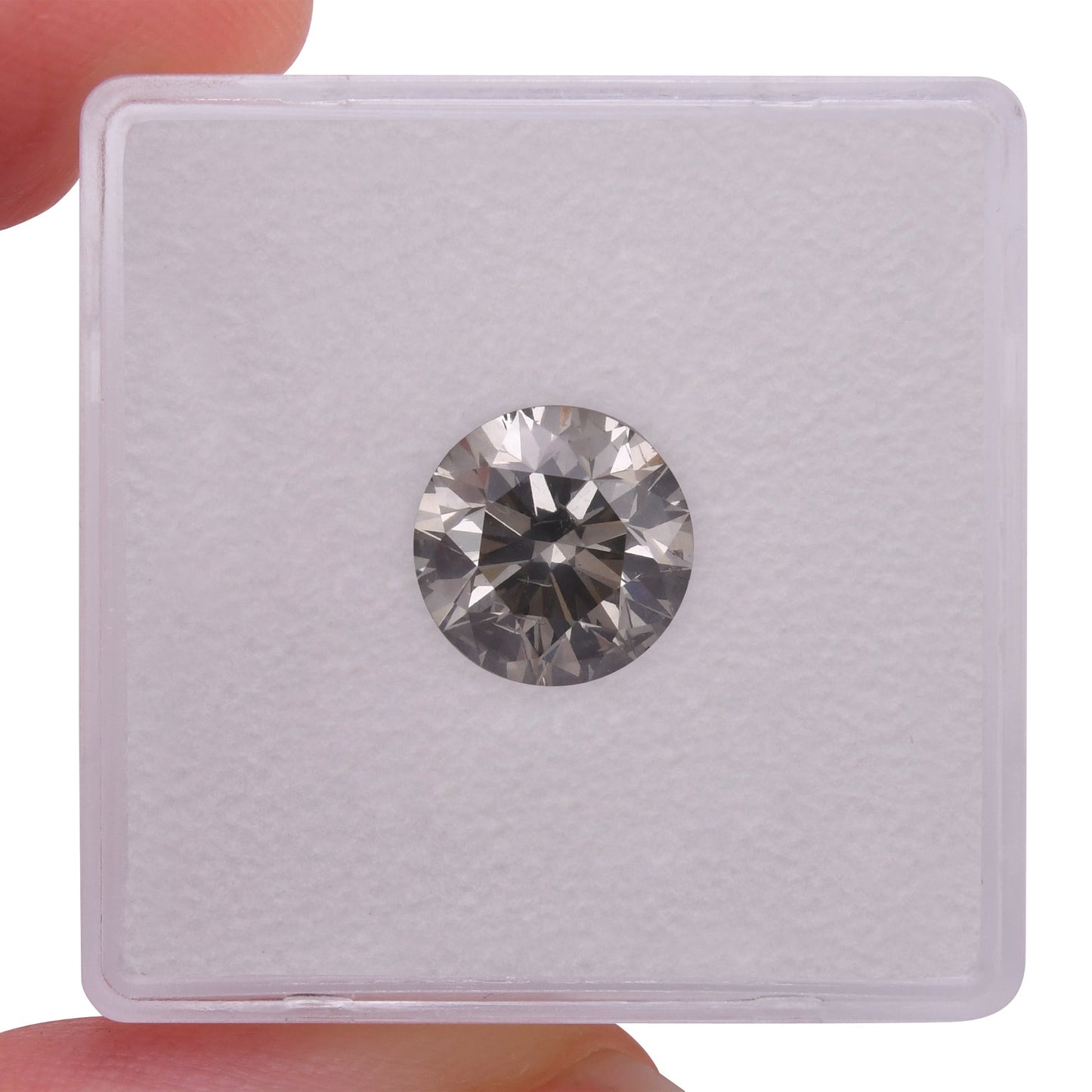 2.28 Carat Fancy Dark Gray Round Brilliant Diamond (I1) GIA
