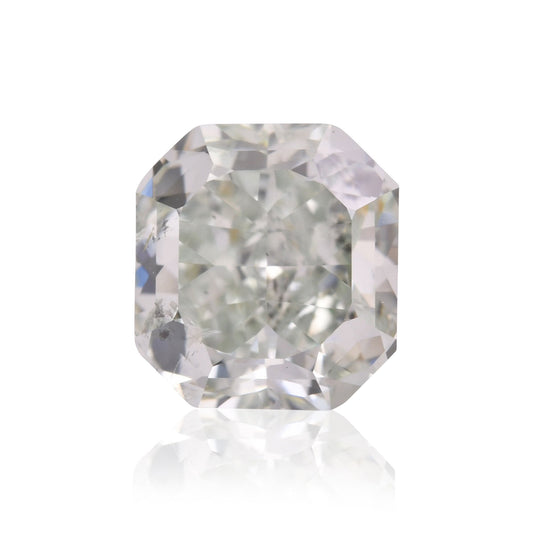 0,88 Karat Fancy Grayish Green Radiant Diamant I1 GIA