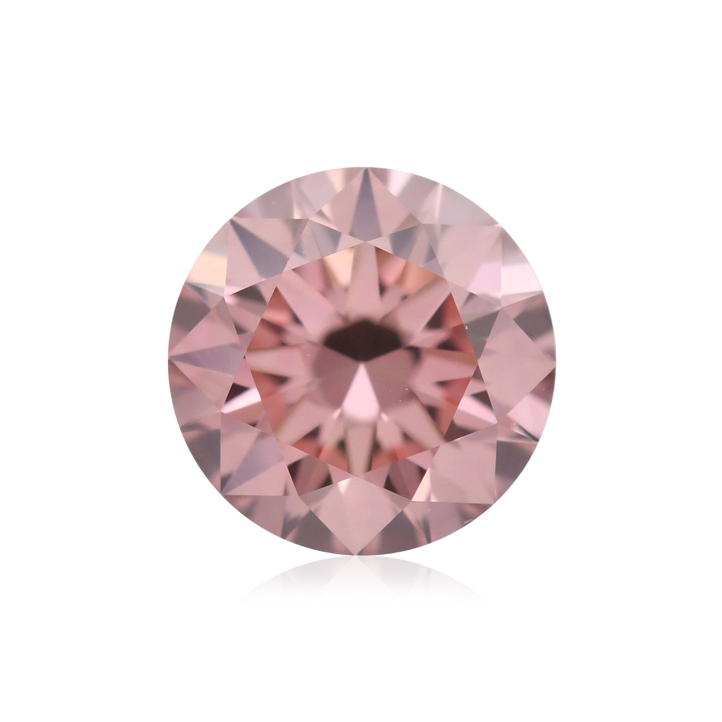 0.40 Carat Fancy Intense Orangy Pink Round Brilliant Argyle Diamond VS1