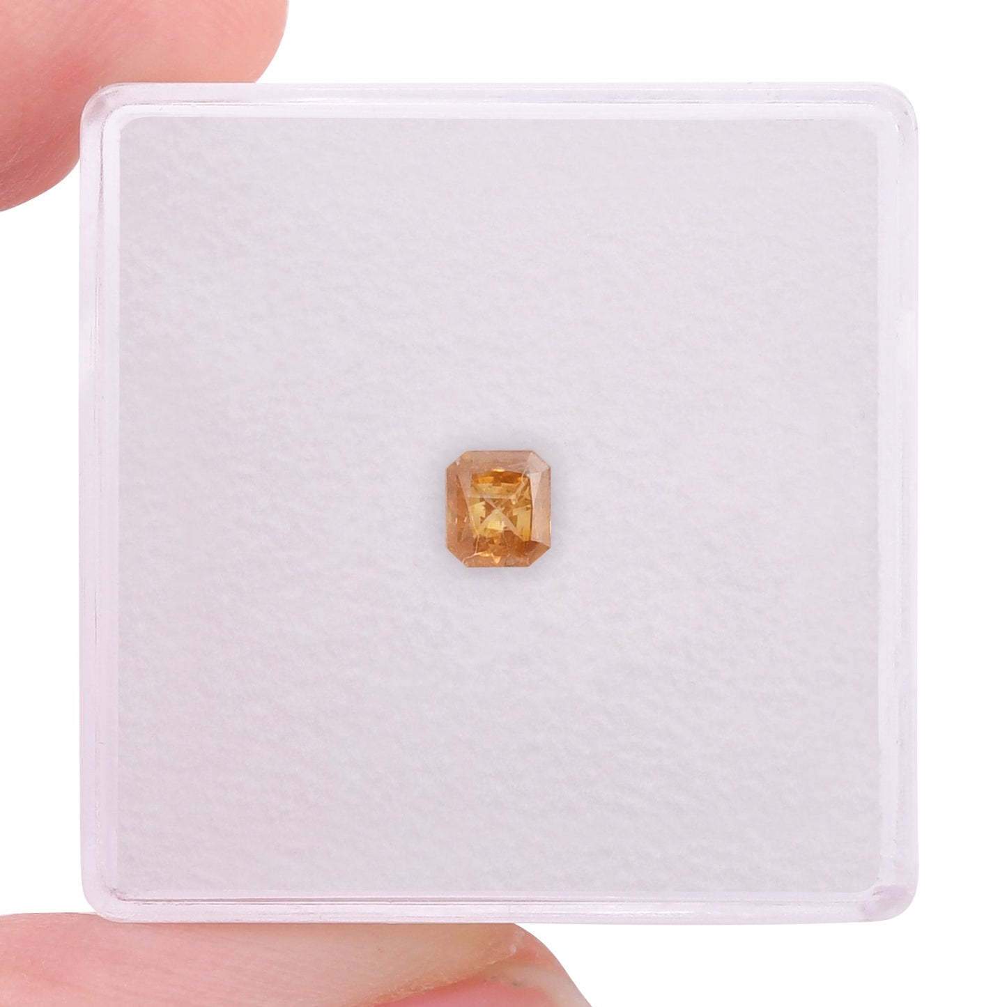 0.29 Carat Fancy Intense Yellow Orange Radiant Diamond (I1) GIA