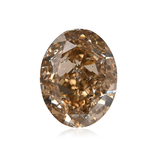 3,25 Karat Fancy Brown Yellow Ovaler Diamant SI2 GIA