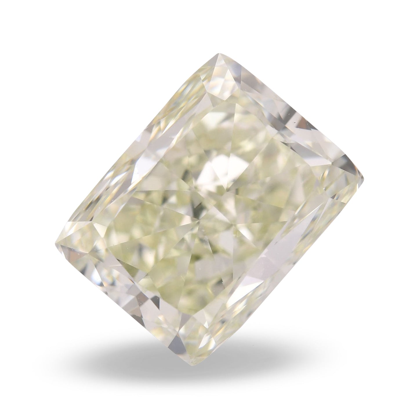 3.07 Carat Fancy Yellowish Green Cushion Diamond VS2 GIA