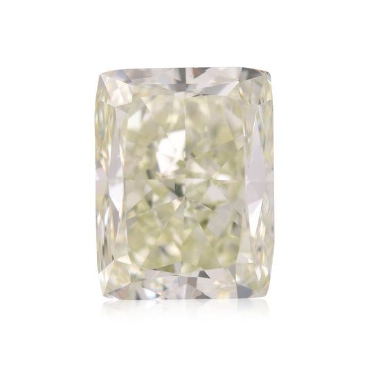 3,07 Karat Fancy Yellowish Green Cushion Diamond VS2 GIA