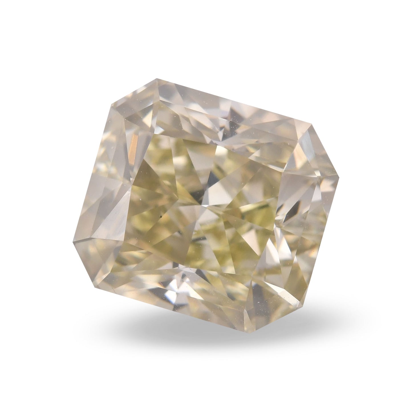 3.52 Carat Fancy Grayish Yellowish Green Radiant Diamond SI1 GIA