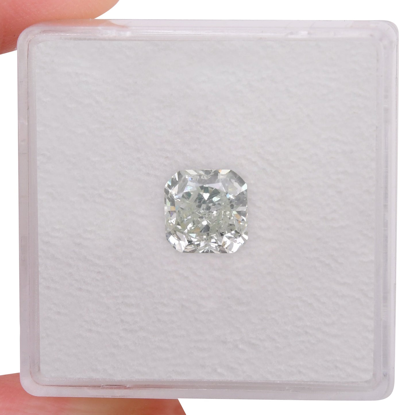 1.36 Carat Fancy Light Green Cushion Diamond SI1 GIA