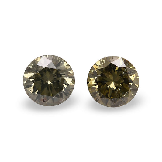 0.59 Carat Chameleon Round Brilliant Diamonds I2 GIA