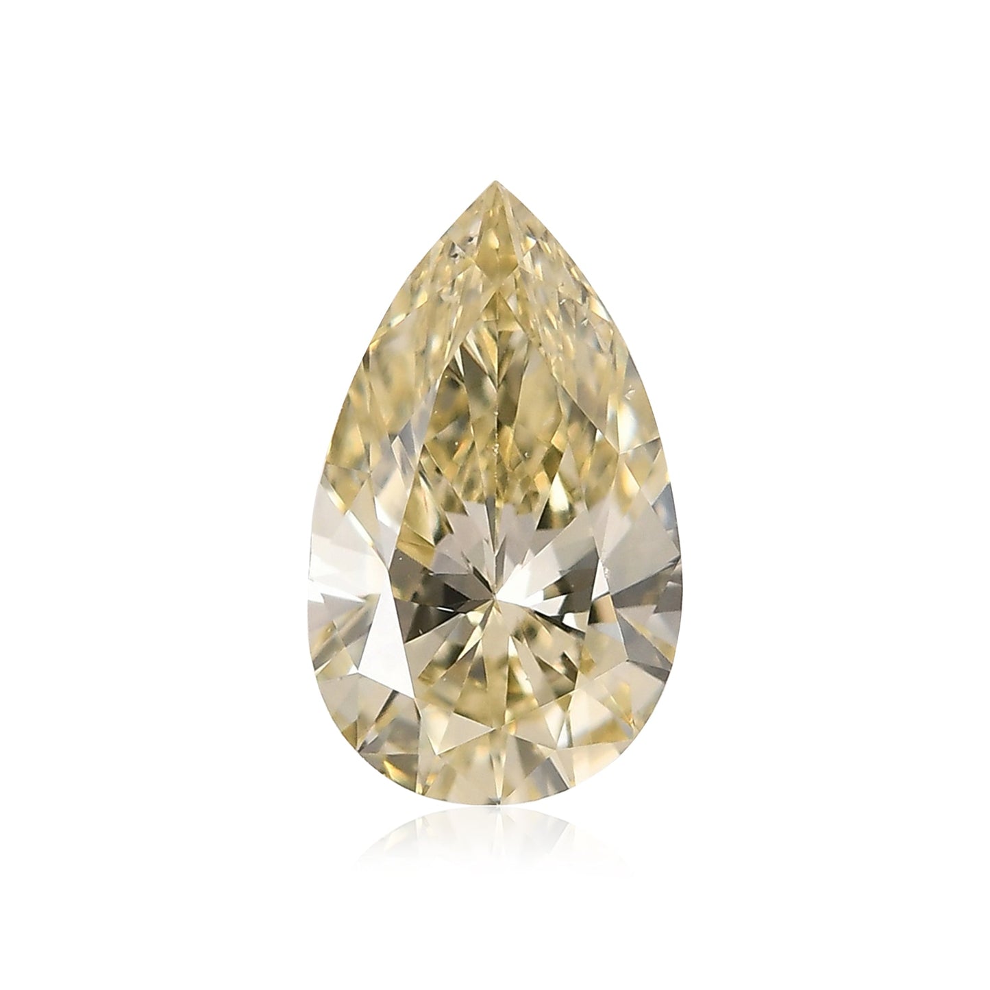 0.70 Carat Fancy Light Brownish Greenish Yellow Pear Diamond VS2 GIA