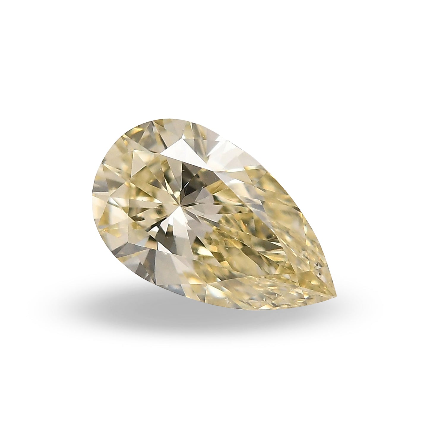 0.70 Carat Fancy Light Brownish Greenish Yellow Pear Diamond VS2 GIA
