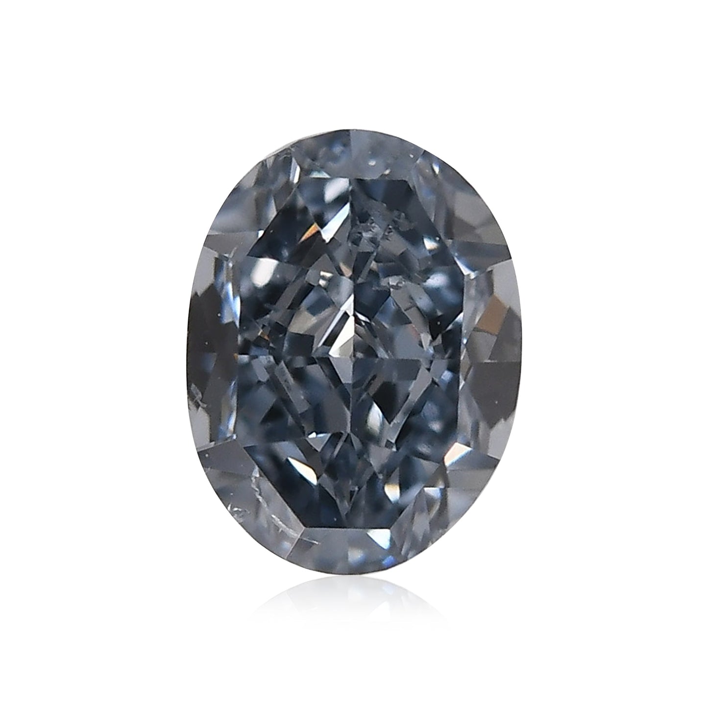 0.41 Carat Fancy Intense Blue Oval Diamond SI1 GIA