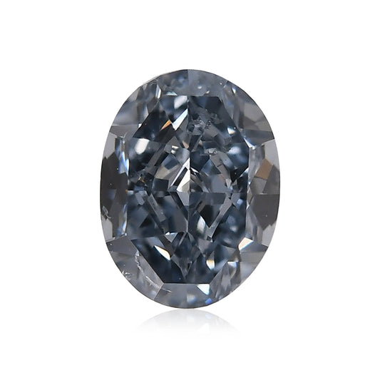 0,41 Karat Fancy Intense Blue Ovaler Diamant SI1 GIA