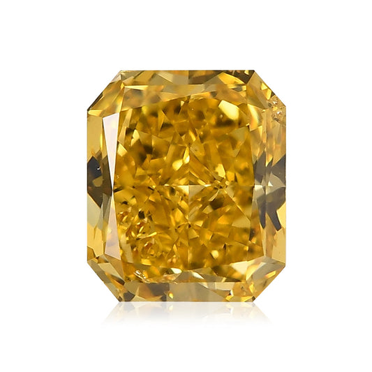 0,63 Karat Fancy Vivid Orange Yellow Radiant Diamant SI2 GIA