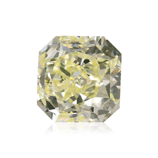 0,88 Karat Fancy Light Green Yellow Radiant Diamond VVS2 GIA