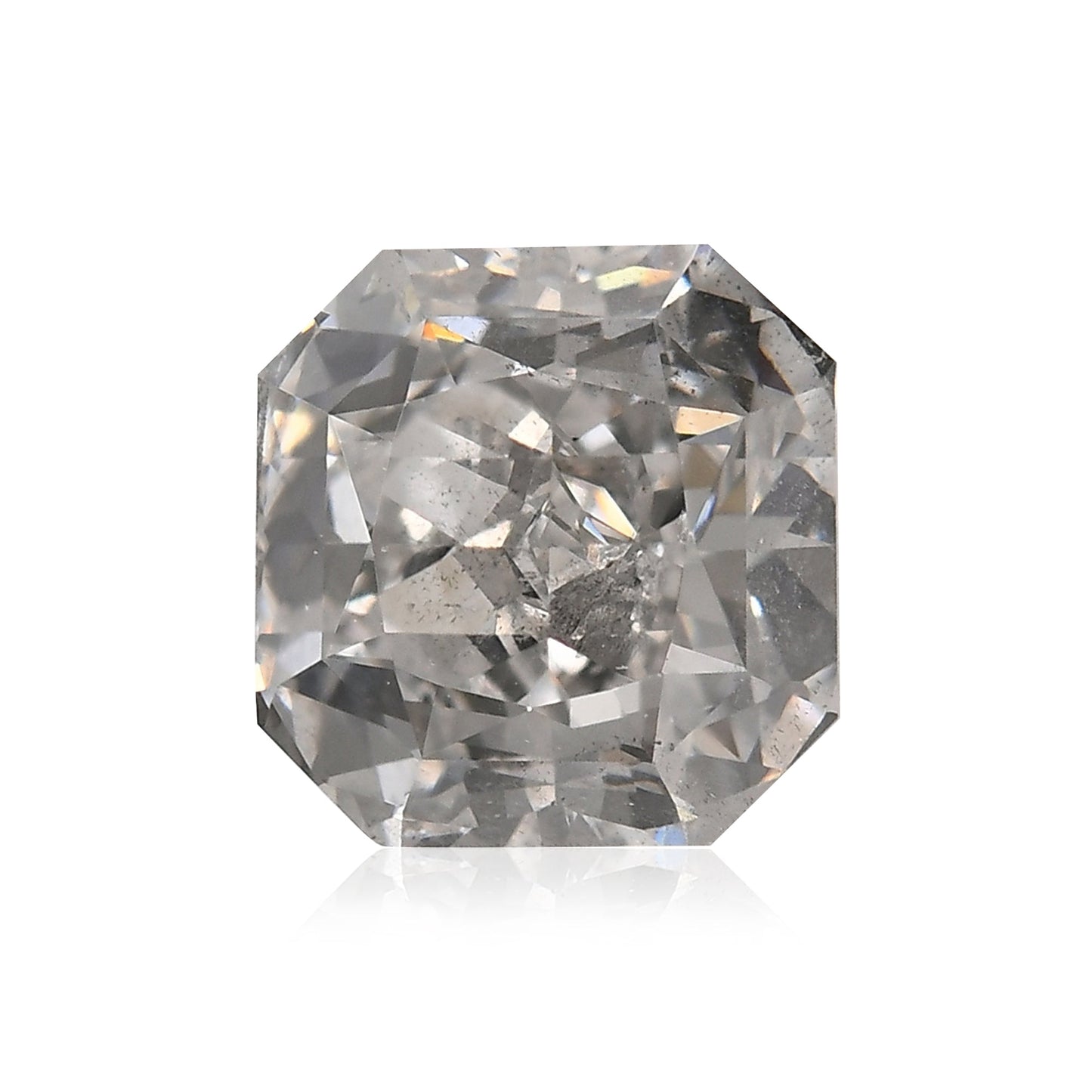 0.88 Carat Light Gray Radiant Diamond (SI2) GIA