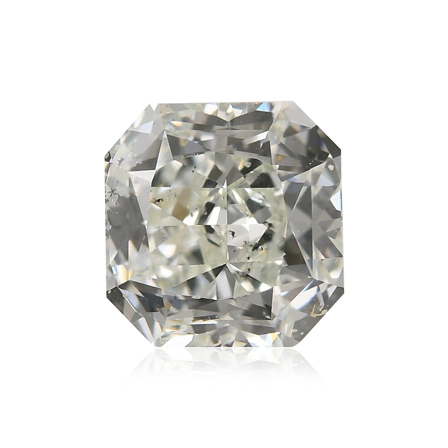 0.88 Carat Light Green Radiant Diamond SI2 GIA